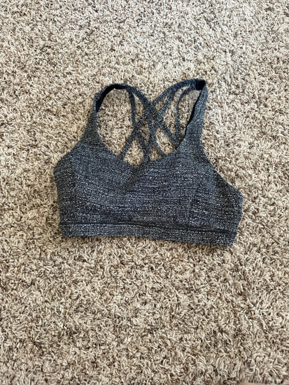 lululemon athletica Black Sparkle Strappy Sports Bra